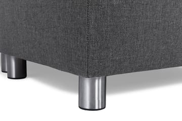 Crazy 4-seters Høyrevendt L-formet Sjeselongsofa i Stoff - Mørk grå - Møbler - Sofaer - Sofaer med sjeselong - 3 seters sofa med divan