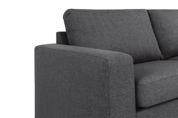 Crazy 4-seters Høyrevendt L-formet Sjeselongsofa i Stoff - Mørk grå - Møbler - Sofaer - Sofaer med sjeselong - 3 seters sofa med divan