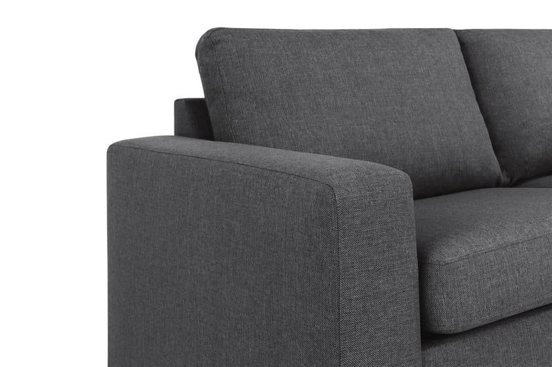 Crazy 4-seters Høyrevendt L-formet Sjeselongsofa i Stoff - Mørk grå - Møbler - Sofaer - Sofaer med sjeselong - 3 seters sofa med divan