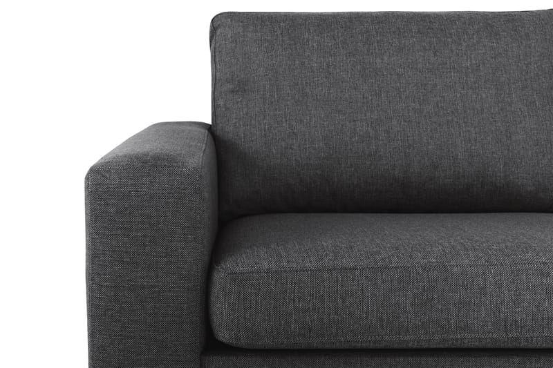 Crazy 4-seters Høyrevendt L-formet Sjeselongsofa i Stoff - Mørk grå - Møbler - Sofaer - Sofaer med sjeselong - 3 seters sofa med divan