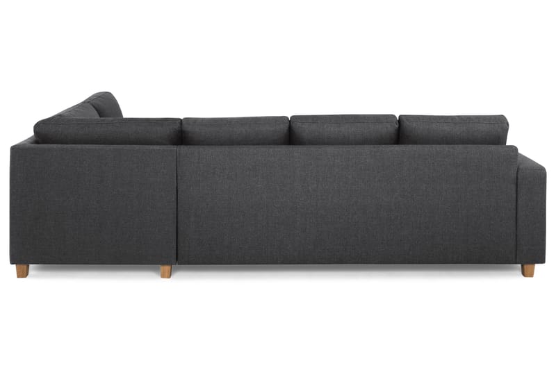 Crazy 4-seters Høyrevendt L-formet Sjeselongsofa i Stoff - Mørk grå - Møbler - Sofaer - Sofaer med sjeselong - 3 seters sofa med divan