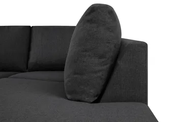 Crazy 4-seters Høyrevendt L-formet Sjeselongsofa i Stoff - Mørk grå - Møbler - Sofaer - Sofaer med sjeselong - 3 seters sofa med divan