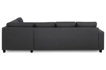 Crazy 4-seters Høyrevendt L-formet Sjeselongsofa i Stoff - Mørk grå - Møbler - Sofaer - Sofaer med sjeselong - 3 seters sofa med divan