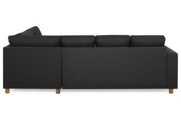 Crazy 4-seters Høyrevendt U-formet Large Sofa med Divan og Sjeselong i Stoff - Antrasitt - Møbler - Sofaer - Sofaer med sjeselong - 3 seters sofa med divan