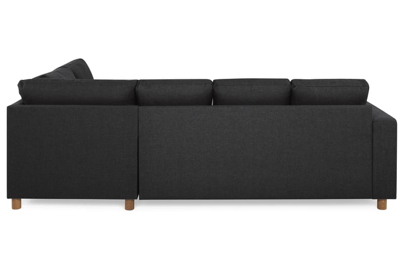 Crazy 4-seters Høyrevendt U-formet Large Sofa med Divan og Sjeselong i Stoff - Antrasitt - Møbler - Sofaer - Sofaer med sjeselong - 3 seters sofa med divan