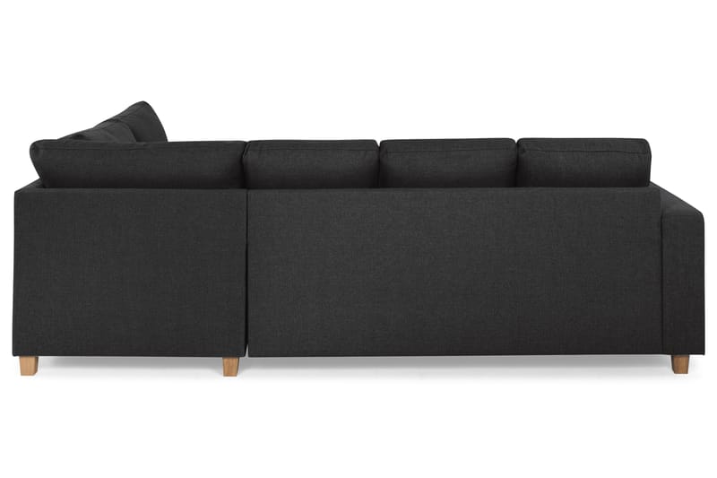 Crazy 4-seters Høyrevendt U-formet Large Sofa med Divan og Sjeselong i Stoff - Antrasitt - Møbler - Sofaer - Sofaer med sjeselong - 3 seters sofa med divan