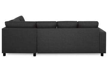Crazy 4-seters Høyrevendt U-formet Large Sofa med Divan og Sjeselong i Stoff - Antrasitt - Møbler - Sofaer - Sofaer med sjeselong - 3 seters sofa med divan