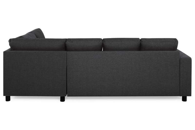 Crazy 4-seters Høyrevendt U-formet Large Sofa med Divan og Sjeselong i Stoff - Antrasitt - Møbler - Sofaer - Sofaer med sjeselong - 3 seters sofa med divan