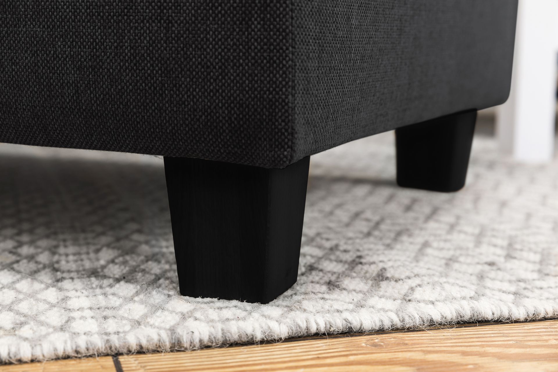 Crazy 4-seters Høyrevendt U-formet Large Sofa med Divan og Sjeselong i Stoff - Antrasitt - Møbler - Sofaer - Sofaer med sjeselong - 3 seters sofa med divan