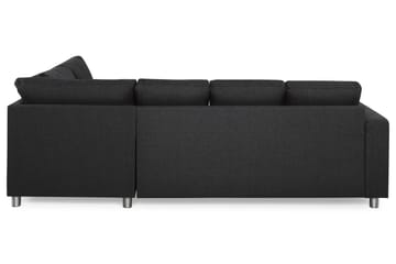 Crazy 4-seters Høyrevendt U-formet Large Sofa med Divan og Sjeselong i Stoff - Antrasitt - Møbler - Sofaer - Sofaer med sjeselong - 3 seters sofa med divan