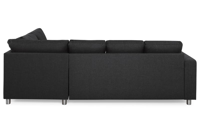 Crazy 4-seters Høyrevendt U-formet Large Sofa med Divan og Sjeselong i Stoff - Antrasitt - Møbler - Sofaer - Sofaer med sjeselong - 3 seters sofa med divan