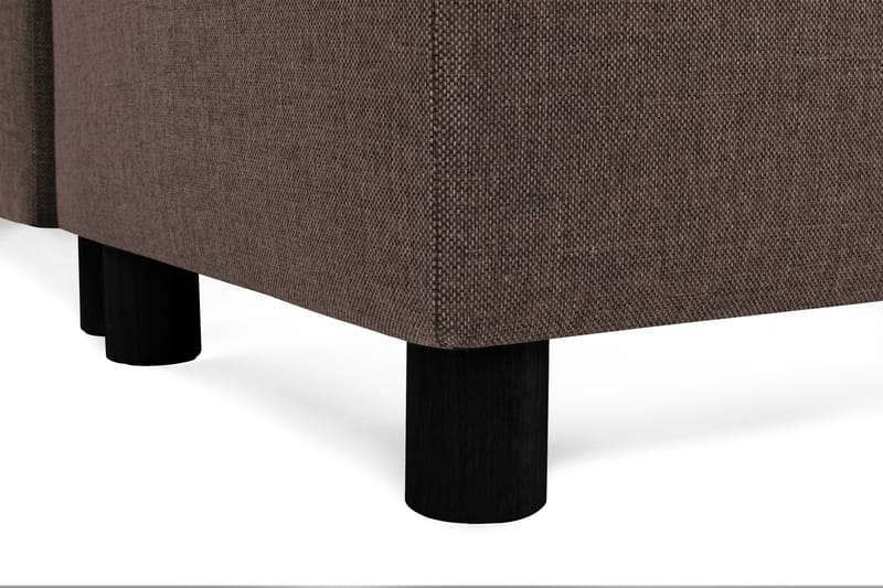 Crazy 4-seters Høyrevendt U-formet Small Sofa med Divan og Sjeselong i Stoff - Brun - Møbler - Sofaer - Sofaer med sjeselong - 3 seters sofa med divan