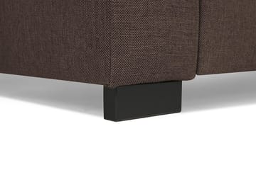 Crazy 4-seters Høyrevendt U-formet Small Sofa med Divan og Sjeselong i Stoff - Brun - Møbler - Sofaer - Sofaer med sjeselong - 3 seters sofa med divan