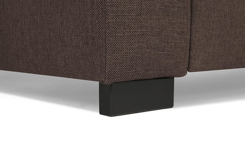 Crazy 4-seters Høyrevendt U-formet Small Sofa med Divan og Sjeselong i Stoff - Brun - Møbler - Sofaer - Sofaer med sjeselong - 3 seters sofa med divan