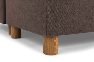 Crazy 4-seters Høyrevendt U-formet Small Sofa med Divan og Sjeselong i Stoff - Brun - Møbler - Sofaer - Sofaer med sjeselong - 3 seters sofa med divan