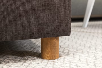 Crazy 4-seters Høyrevendt U-formet Small Sofa med Divan og Sjeselong i Stoff - Brun - Møbler - Sofaer - Sofaer med sjeselong - 3 seters sofa med divan