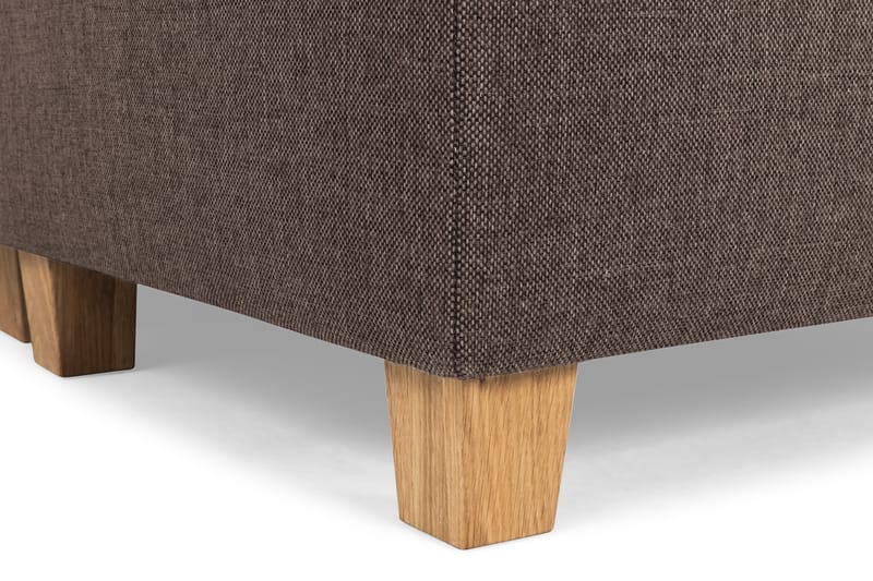 Crazy 4-seters Høyrevendt U-formet Small Sofa med Divan og Sjeselong i Stoff - Brun - Møbler - Sofaer - Sofaer med sjeselong - 3 seters sofa med divan