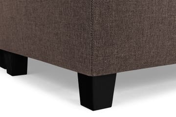 Crazy 4-seters Høyrevendt U-formet Small Sofa med Divan og Sjeselong i Stoff - Brun - Møbler - Sofaer - Sofaer med sjeselong - 3 seters sofa med divan