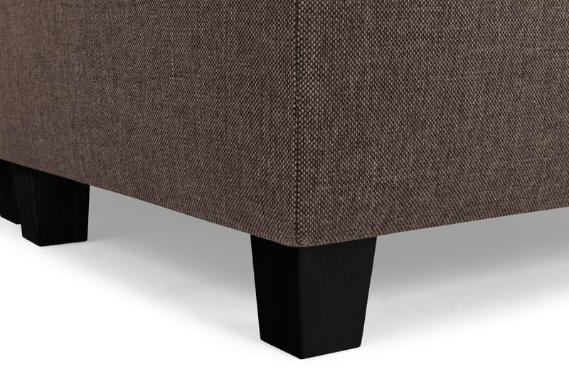 Crazy 4-seters Høyrevendt U-formet Small Sofa med Divan og Sjeselong i Stoff - Brun - Møbler - Sofaer - Sofaer med sjeselong - 3 seters sofa med divan