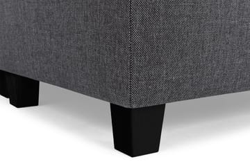 Crazy 4-seters Høyrevendt U-formet Small Sofa med Divan og Sjeselong i Stoff - Mørk grå - Møbler - Sofaer - Sofaer med sjeselong - 3 seters sofa med divan