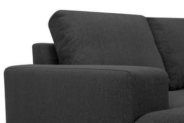 Crazy 4-seters Høyrevendt U-formet Small Sofa med Divan og Sjeselong i Stoff - Mørk grå - Møbler - Sofaer - Sofaer med sjeselong - 3 seters sofa med divan