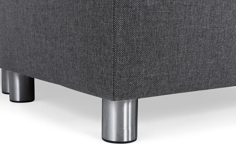 Crazy 4-seters Høyrevendt U-formet Small Sofa med Divan og Sjeselong i Stoff - Mørk grå - Møbler - Sofaer - Sofaer med sjeselong - 3 seters sofa med divan