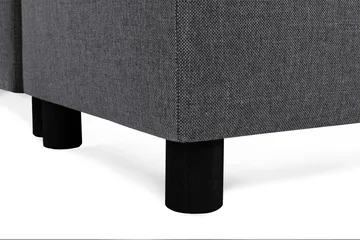 Crazy 4-seters Høyrevendt U-formet Small Sofa med Divan og Sjeselong i Stoff - Mørk grå - Møbler - Sofaer - Sofaer med sjeselong - 3 seters sofa med divan