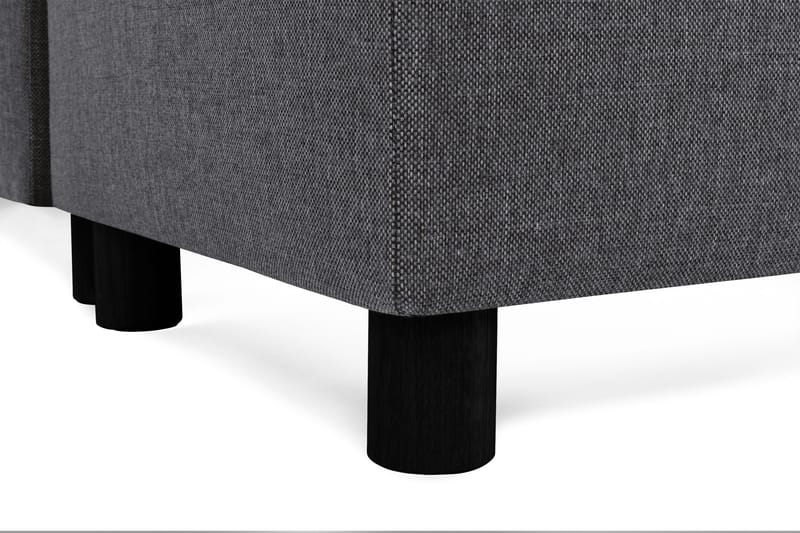 Crazy 4-seters Høyrevendt U-formet Small Sofa med Divan og Sjeselong i Stoff - Mørk grå - Møbler - Sofaer - Sofaer med sjeselong - 3 seters sofa med divan