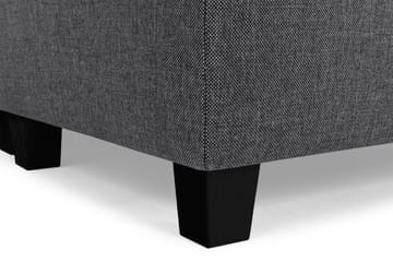 Crazy 4-seters Høyrevendt U-formet Small Sofa med Divan og Sjeselong i Stoff - Mørk grå - Møbler - Sofaer - Sofaer med sjeselong - 3 seters sofa med divan