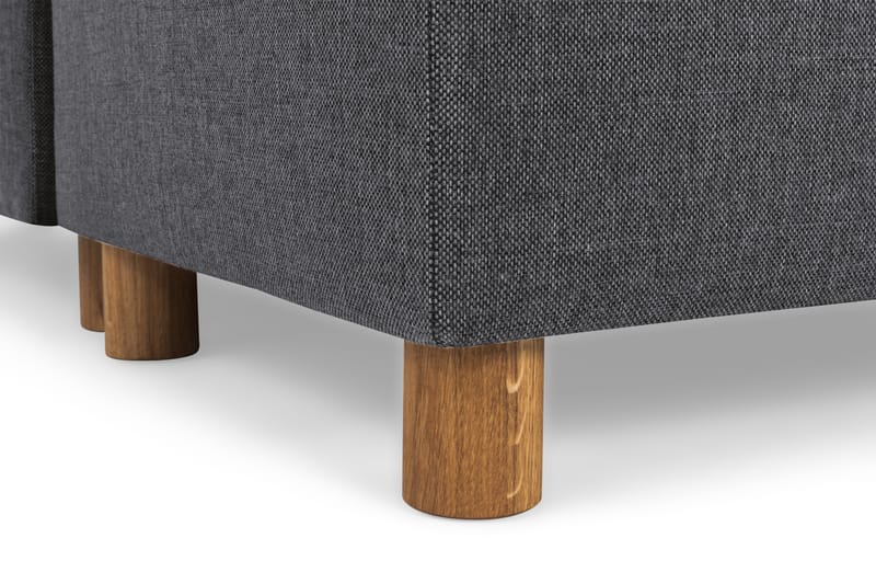 Crazy 4-seters Høyrevendt U-formet Small Sofa med Divan og Sjeselong i Stoff - Mørk grå - Møbler - Sofaer - Sofaer med sjeselong - 3 seters sofa med divan