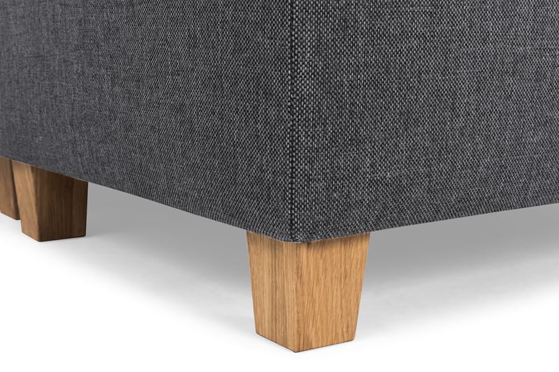 Crazy 4-seters Høyrevendt U-formet Small Sofa med Divan og Sjeselong i Stoff - Mørk grå - Møbler - Sofaer - Sofaer med sjeselong - 3 seters sofa med divan