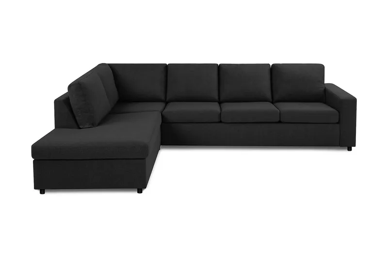 Crazy 4-seters Venstrevendt L-formet Sjeselongsofa i Stoff - Antrasitt - Møbler - Sofaer - Sofaer med sjeselong - 3 seters sofa med divan