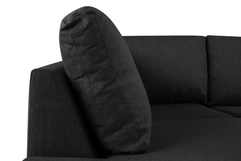 Crazy 4-seters Venstrevendt L-formet Sjeselongsofa i Stoff - Antrasitt - Møbler - Sofaer - Sofaer med sjeselong - 3 seters sofa med divan