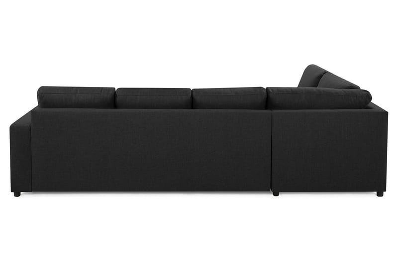 Crazy 4-seters Venstrevendt L-formet Sjeselongsofa i Stoff - Antrasitt - Møbler - Sofaer - Sofaer med sjeselong - 3 seters sofa med divan