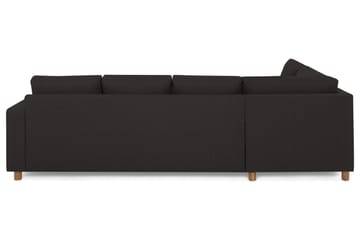 Crazy 4-seters Venstrevendt L-formet Sjeselongsofa i Stoff - Antrasitt - Møbler - Sofaer - Sofaer med sjeselong - 3 seters sofa med divan