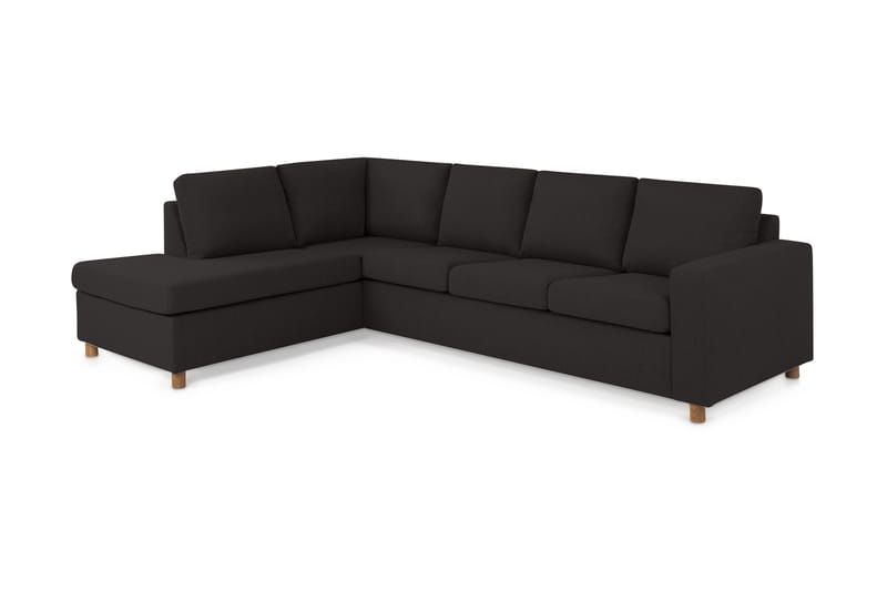 Crazy 4-seters Venstrevendt L-formet Sjeselongsofa i Stoff - Antrasitt - Møbler - Sofaer - Sofaer med sjeselong - 3 seters sofa med divan