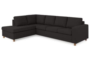 Crazy 4-seters Venstrevendt L-formet Sjeselongsofa i Stoff - Antrasitt - Møbler - Sofaer - Sofaer med sjeselong - 3 seters sofa med divan