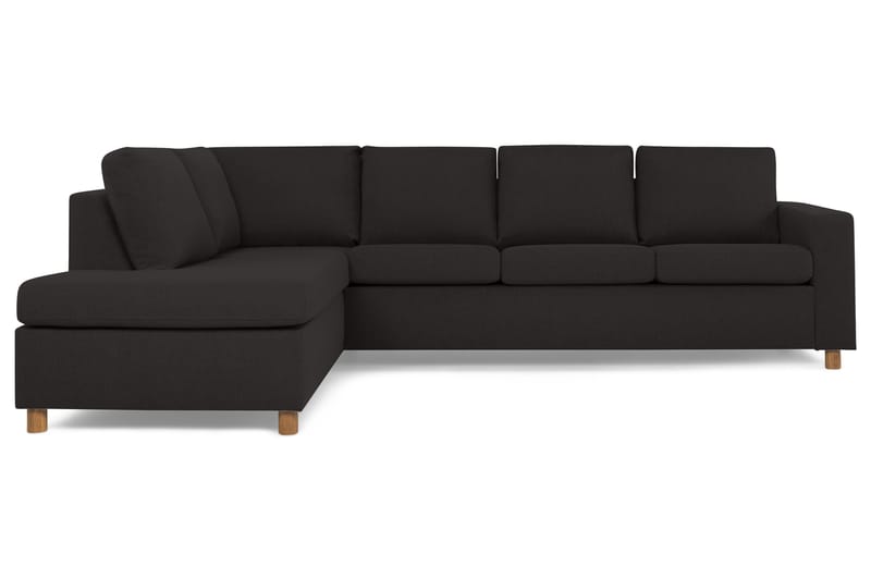 Crazy 4-seters Venstrevendt L-formet Sjeselongsofa i Stoff - Antrasitt - Møbler - Sofaer - Sofaer med sjeselong - 3 seters sofa med divan