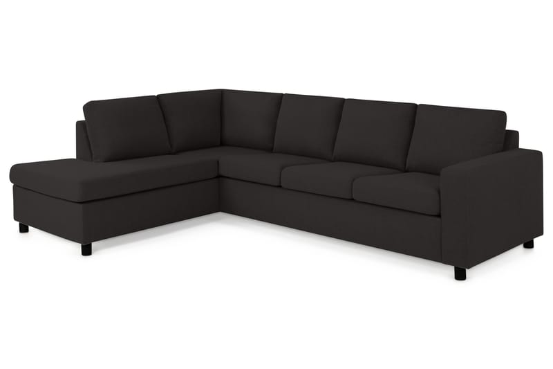 Crazy 4-seters Venstrevendt L-formet Sjeselongsofa i Stoff - Antrasitt - Møbler - Sofaer - Sofaer med sjeselong - 3 seters sofa med divan