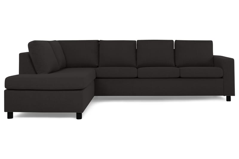Crazy 4-seters Venstrevendt L-formet Sjeselongsofa i Stoff - Antrasitt - Møbler - Sofaer - Sofaer med sjeselong - 3 seters sofa med divan