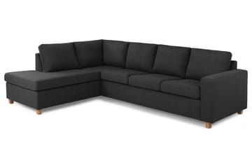 Crazy 4-seters Venstrevendt L-formet Sjeselongsofa i Stoff - Antrasitt - Møbler - Sofaer - Sofaer med sjeselong - 3 seters sofa med divan