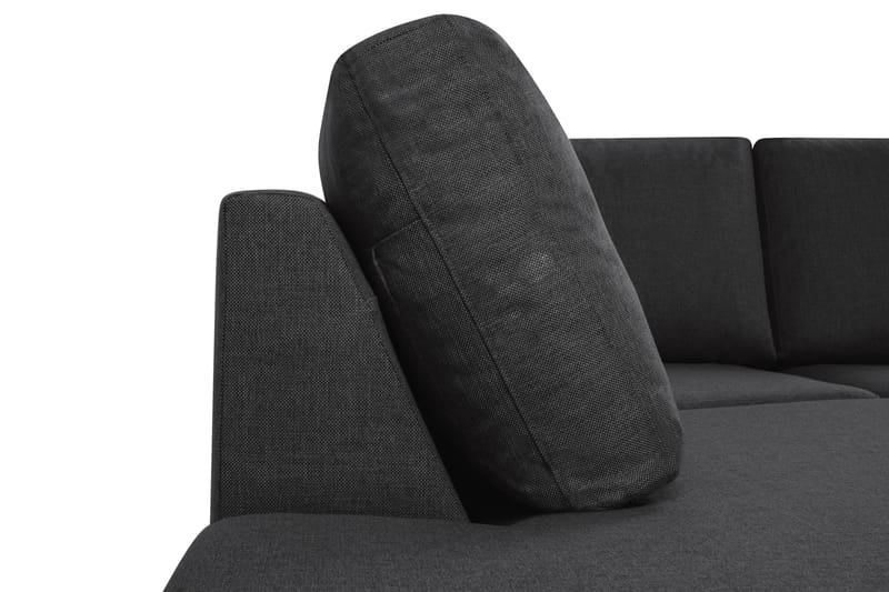 Crazy 4-seters Venstrevendt L-formet Sjeselongsofa i Stoff - Antrasitt - Møbler - Sofaer - Sofaer med sjeselong - 3 seters sofa med divan