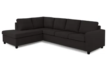 Crazy 4-seters Venstrevendt L-formet Sjeselongsofa i Stoff - Antrasitt - Møbler - Sofaer - Sofaer med sjeselong - 3 seters sofa med divan