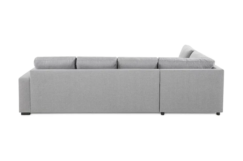 Crazy 4-seters Venstrevendt L-formet Sjeselongsofa i Stoff - Grå - Møbler - Sofaer - Sofaer med sjeselong - 3 seters sofa med divan