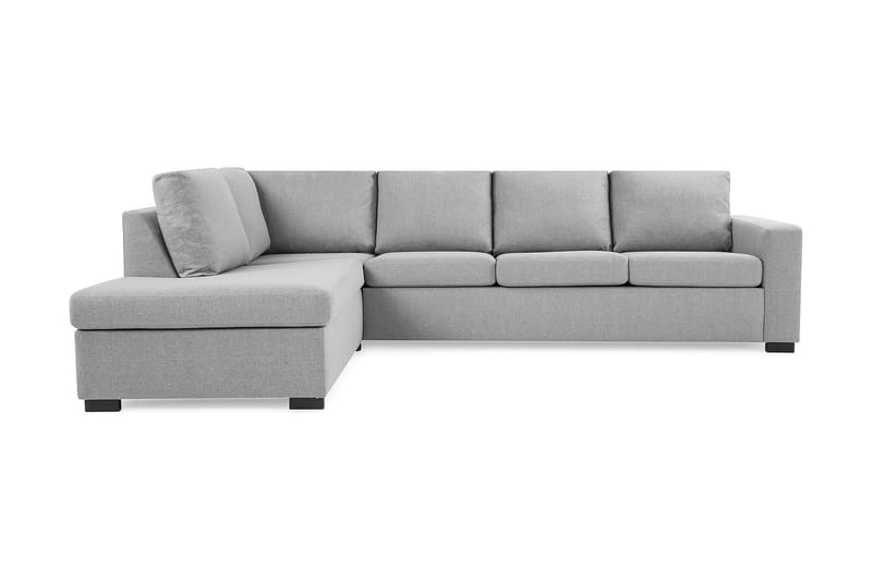 Crazy 4-seters Venstrevendt L-formet Sjeselongsofa i Stoff - Grå - Møbler - Sofaer - Sofaer med sjeselong - 3 seters sofa med divan