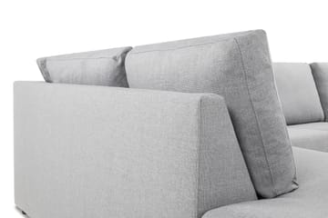 Crazy 4-seters Venstrevendt L-formet Sjeselongsofa i Stoff - Grå - Møbler - Sofaer - Sofaer med sjeselong - 3 seters sofa med divan