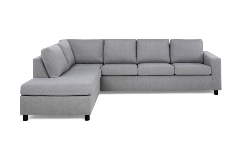 Crazy 4-seters Venstrevendt L-formet Sjeselongsofa i Stoff - Grå - Møbler - Sofaer - Sofaer med sjeselong - 3 seters sofa med divan