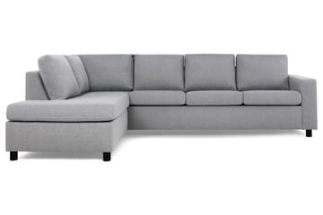 Crazy 4-seters Venstrevendt L-formet Sjeselongsofa i Stoff - Grå - Møbler - Sofaer - Sofaer med sjeselong - 3 seters sofa med divan