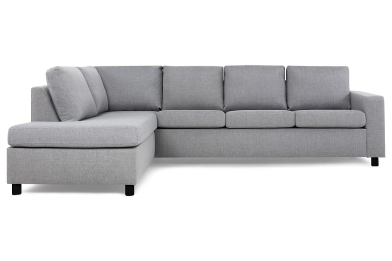 Crazy 4-seters Venstrevendt L-formet Sjeselongsofa i Stoff - Grå - Møbler - Sofaer - Sofaer med sjeselong - 3 seters sofa med divan