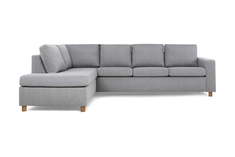 Crazy 4-seters Venstrevendt L-formet Sjeselongsofa i Stoff - Grå - Møbler - Sofaer - Sofaer med sjeselong - 3 seters sofa med divan